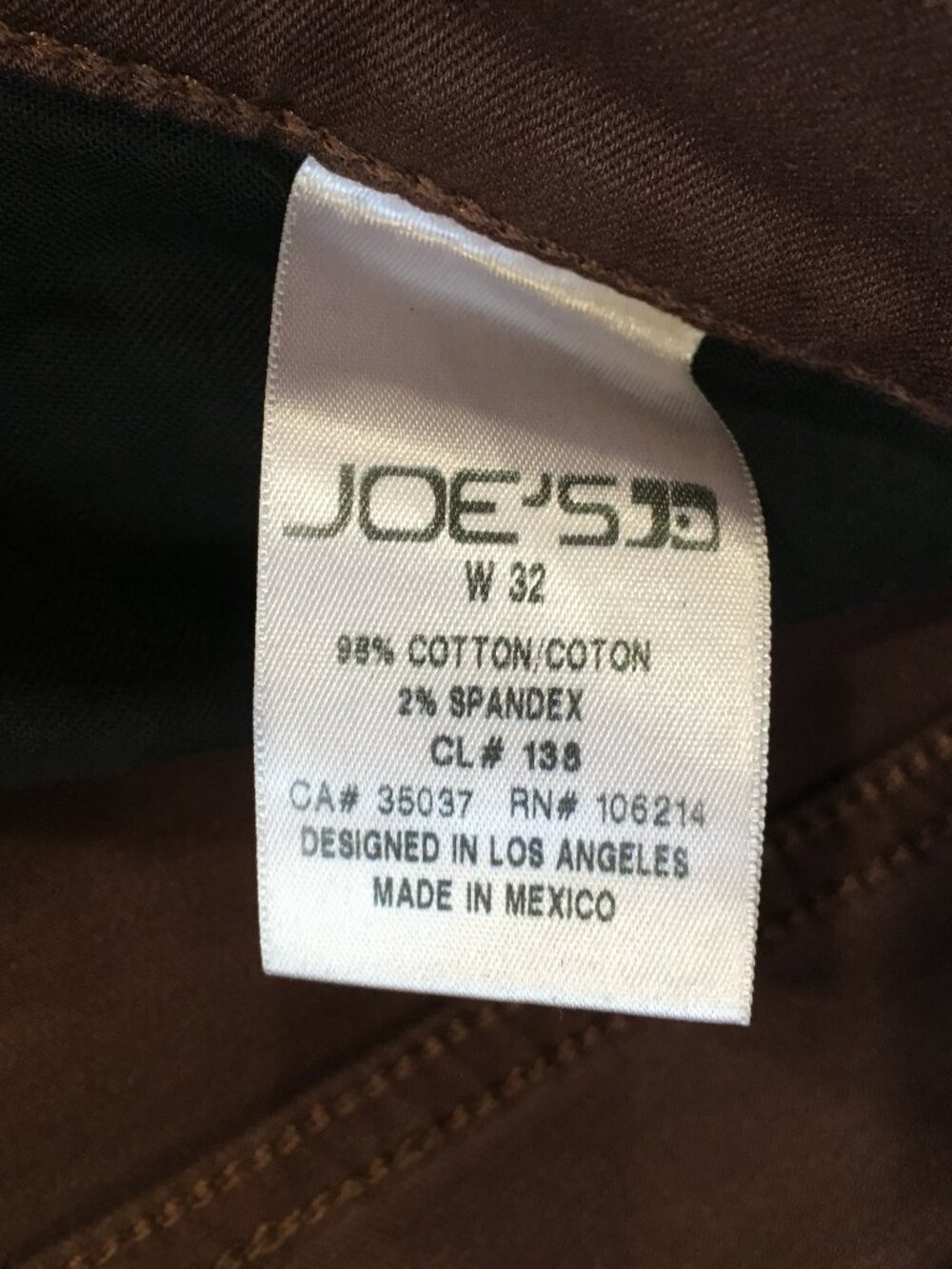 JOE'S JEANS Russet Wash 5 Pocket Styling Logo Hardware Denim Jeans - Picture 3 of 11